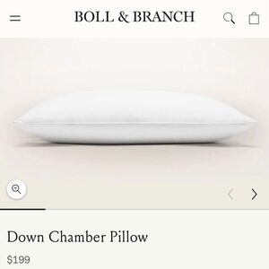 Boll & Branch White Down Pillow